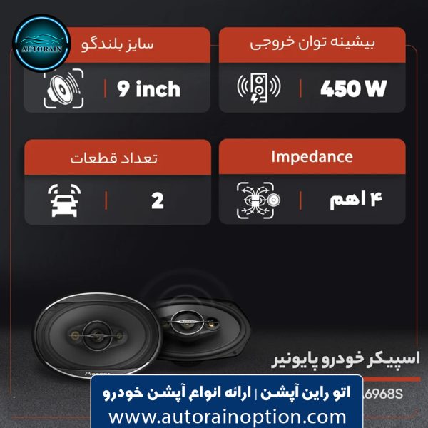 بلندگو بیضی پایونیر Pioneer TS-A6968S | اتو راین آپشن